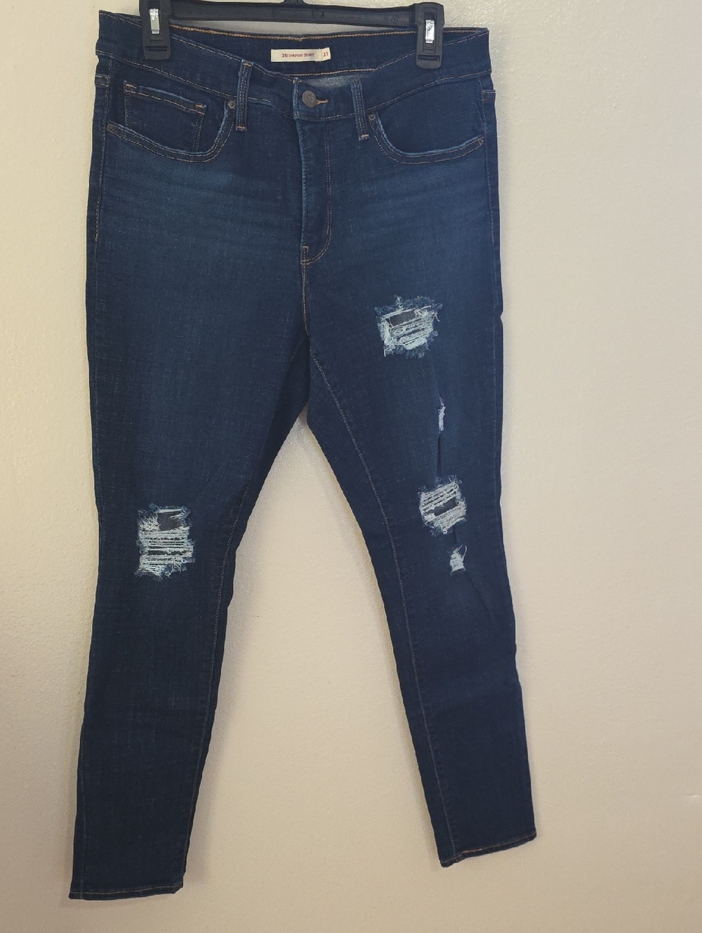 Levi's 311 Skinny dark Blue Distressed Women's Skinny Jeans